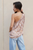 Blusa a un hombro café y beige