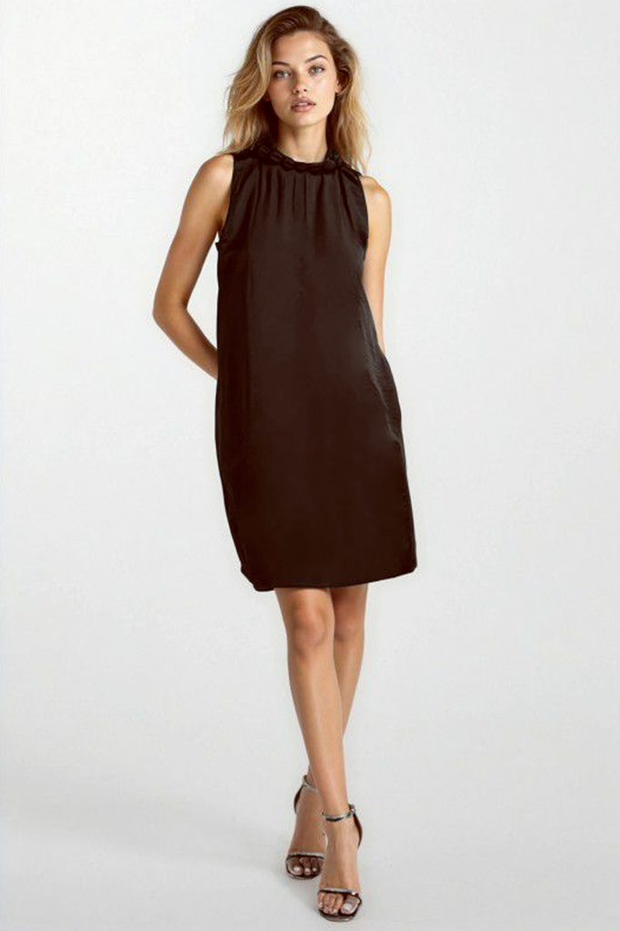 Vestido corto chocolate