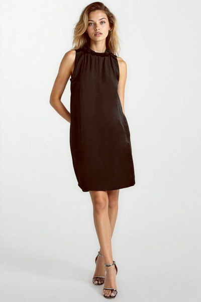 Vestido corto chocolate