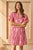 Vestido rosa bordado