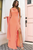 Vestido largo coral