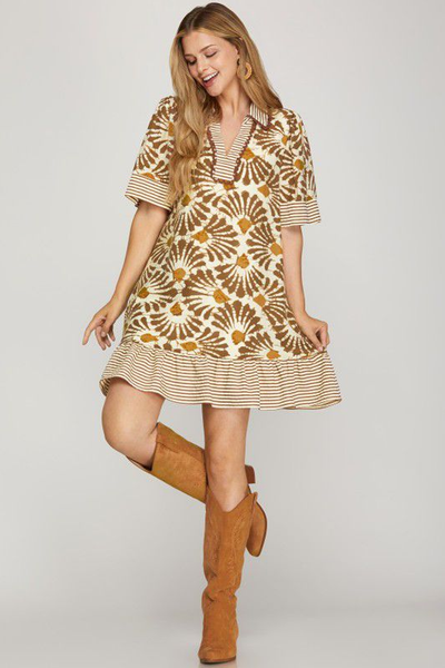 Vestido batita café