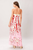 Vestido strapless palmeras