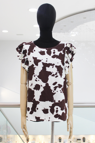 Blusa animal print café