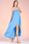 Vestido strapless azul