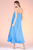 Vestido strapless azul