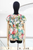 Blusa floral verde y rosa