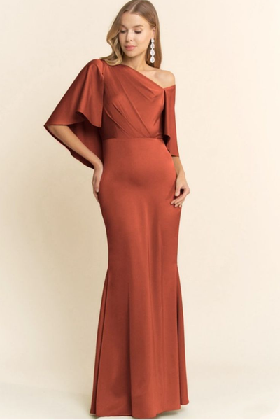 Vestido largo chedron