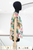 Blusa floral verde y rosa