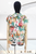 Blusa floral verde y rosa