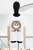 T-shirt blanca de gato