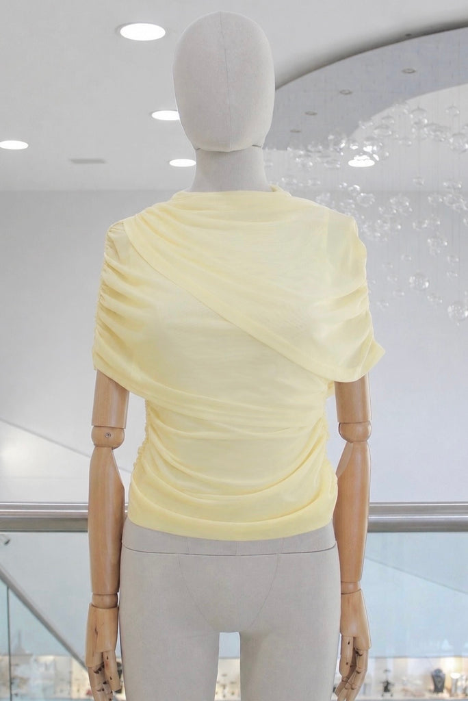 Blusa amarillo mesh