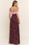Vestido polka dots café y rosa