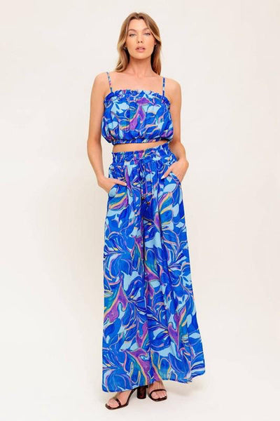 Conjunto azul estampado