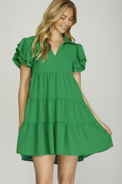 Vestido corto verde