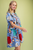 Vestido azul estampado