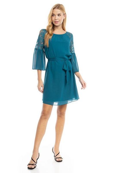 Vestido gasa azul 50/30%