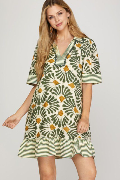 Vestido batita verde
