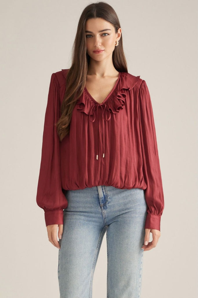Blusa gasa vino