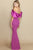 Vestido magenta off shoulders