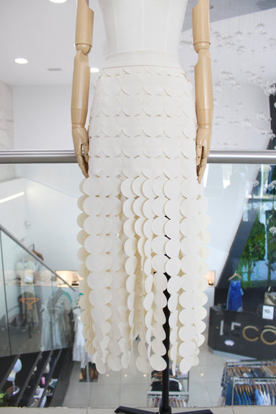 Falda círculos beige