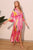 Vestido largo print fucsia