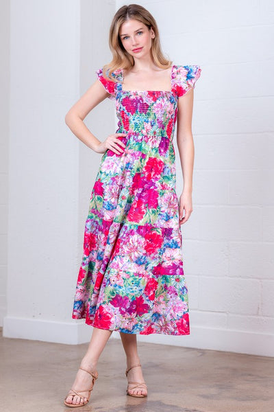 Vestido flores rosas