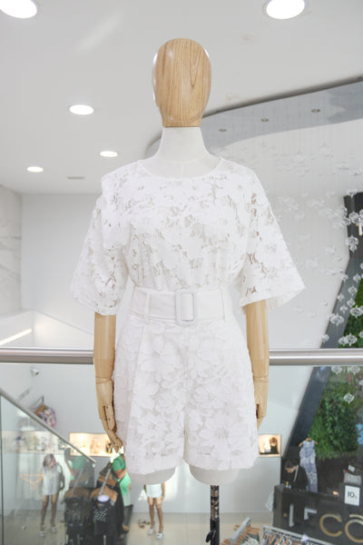 Conjunto encaje blanco