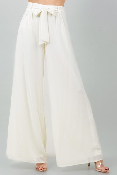 Pantalón gasa beige