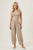 Pantalón capri lino beige