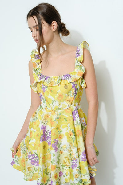 Vestido corto floral