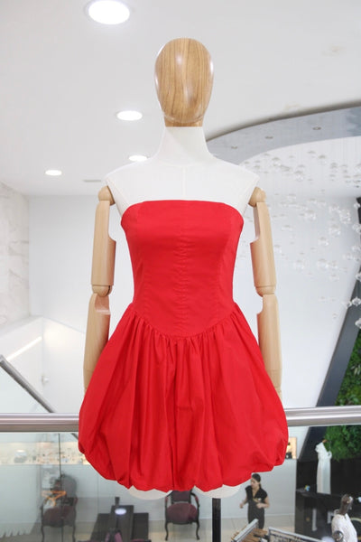Vestido globo rojo