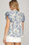 Blusa print floral azul