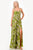 Vestido verde y lila