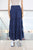 Falda denim flores