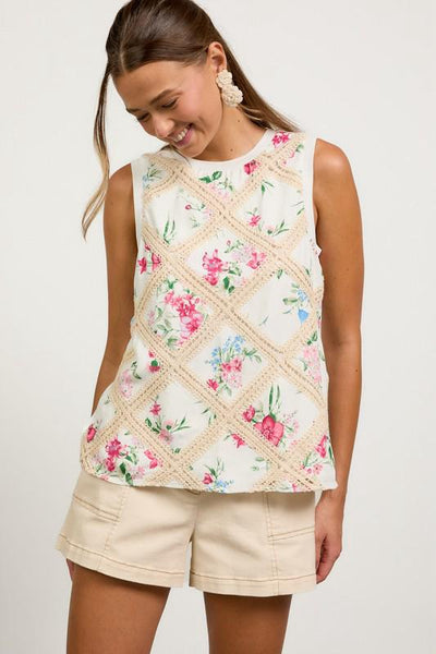 Blusa guipur flores