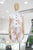 Conjunto blanco flores