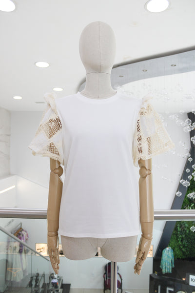 T-shirt manga beige