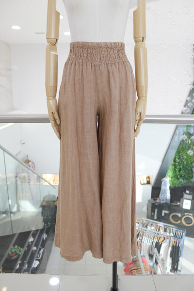Pantalón lino mocha