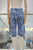 Bermuda denim floral con brillos