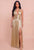 Vestido halter dorado