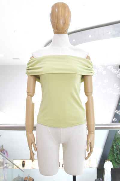 Blusa off shoulder verde pistache