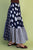 Falda azul estampada