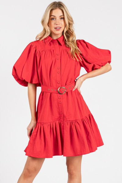 Vestido rojo globo