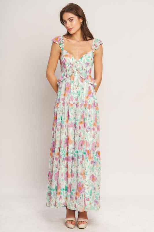 Vestido floral multi