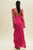 Vestido fucsia volantes