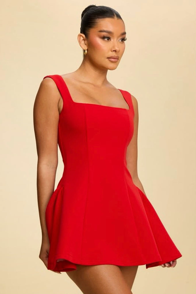 Vestido corto rojo