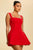 Vestido corto rojo