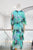 Vestido seda aqua