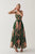 Vestido verde maxi flores